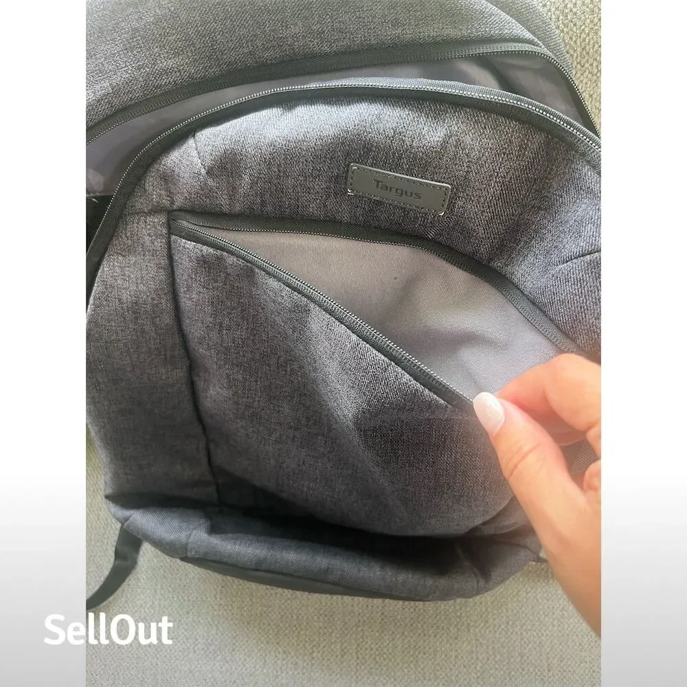 Targus Invoke Compact Laptop Backpack Gray Unisex Everyday Use